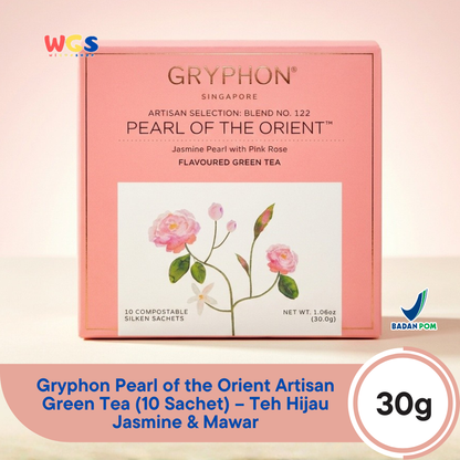 Gryphon Pearl of the Orient Artisan Green Tea 30g (10 Sachet) – Teh Hijau Jasmine & Mawar