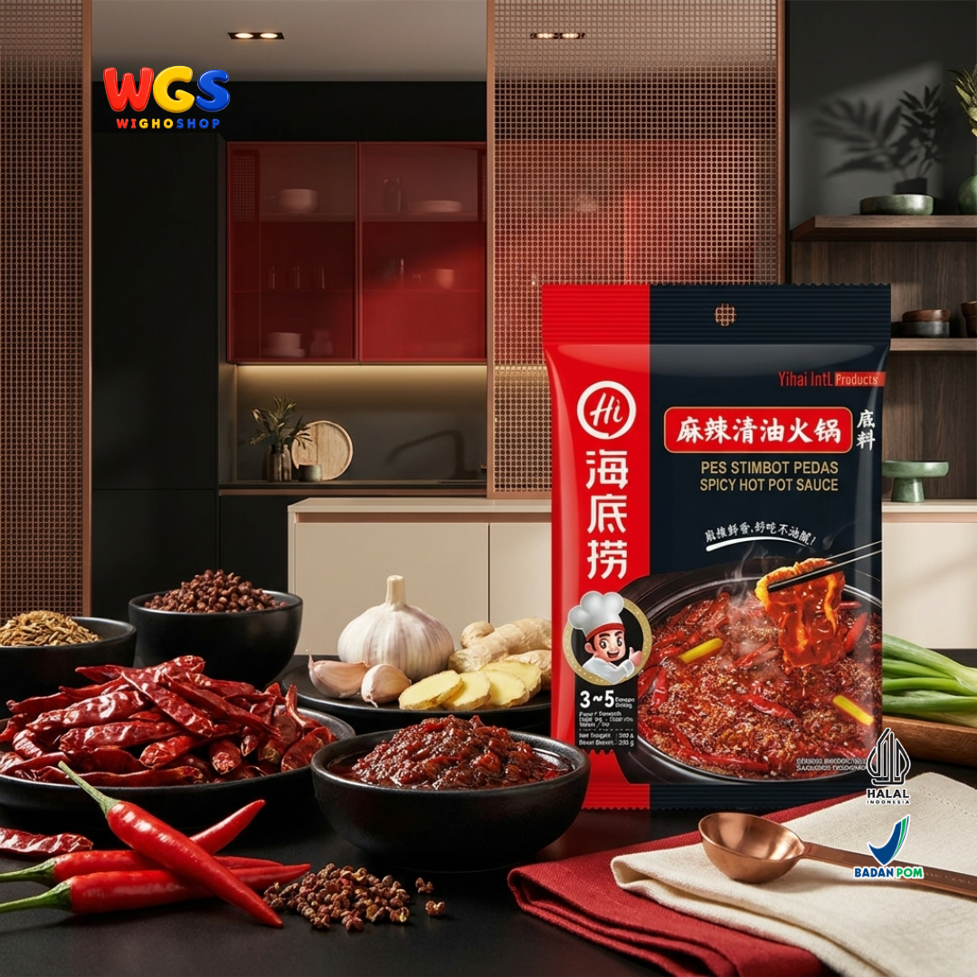 Haidilao Spicy Hot Pot Sauce 220g - Bumbu Kuah Mala Pedas Instan Soup Base Shabu Shabu Suki Stimbot 3-5 Orang