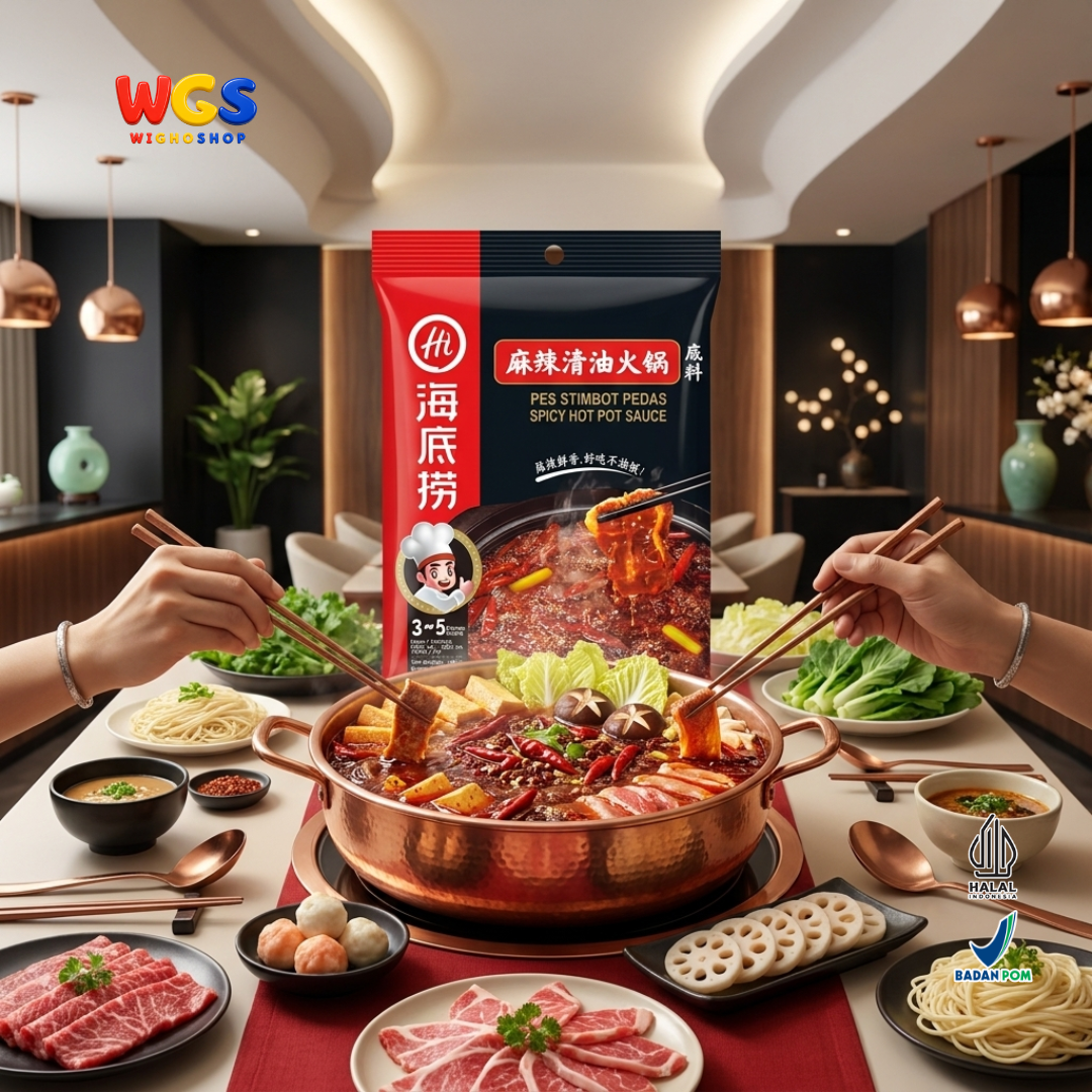 Haidilao Spicy Hot Pot Sauce 220g - Bumbu Kuah Mala Pedas Instan Soup Base Shabu Shabu Suki Stimbot 3-5 Orang