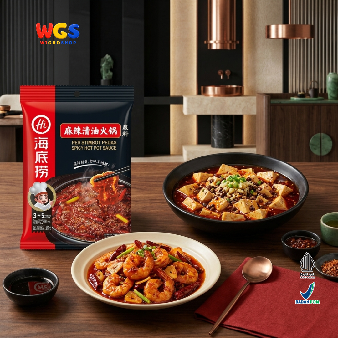 Haidilao Spicy Hot Pot Sauce 220g - Bumbu Kuah Mala Pedas Instan Soup Base Shabu Shabu Suki Stimbot 3-5 Orang