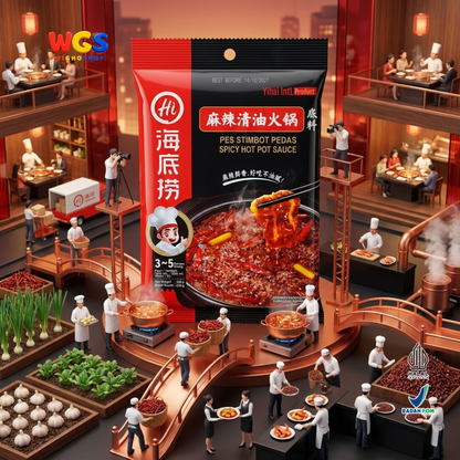 Haidilao Spicy Hot Pot Sauce 220g - Bumbu Kuah Mala Pedas Instan Soup Base Shabu Shabu Suki Stimbot 3-5 Orang