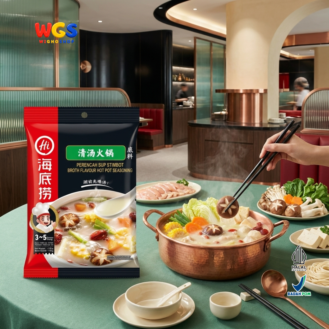 Haidilao Bumbu Hotpot Kaldu Ayam 110g - Soup Base Instan Shabu Shabu Sukiyaki Perencah Stimbot 3-5 Orang