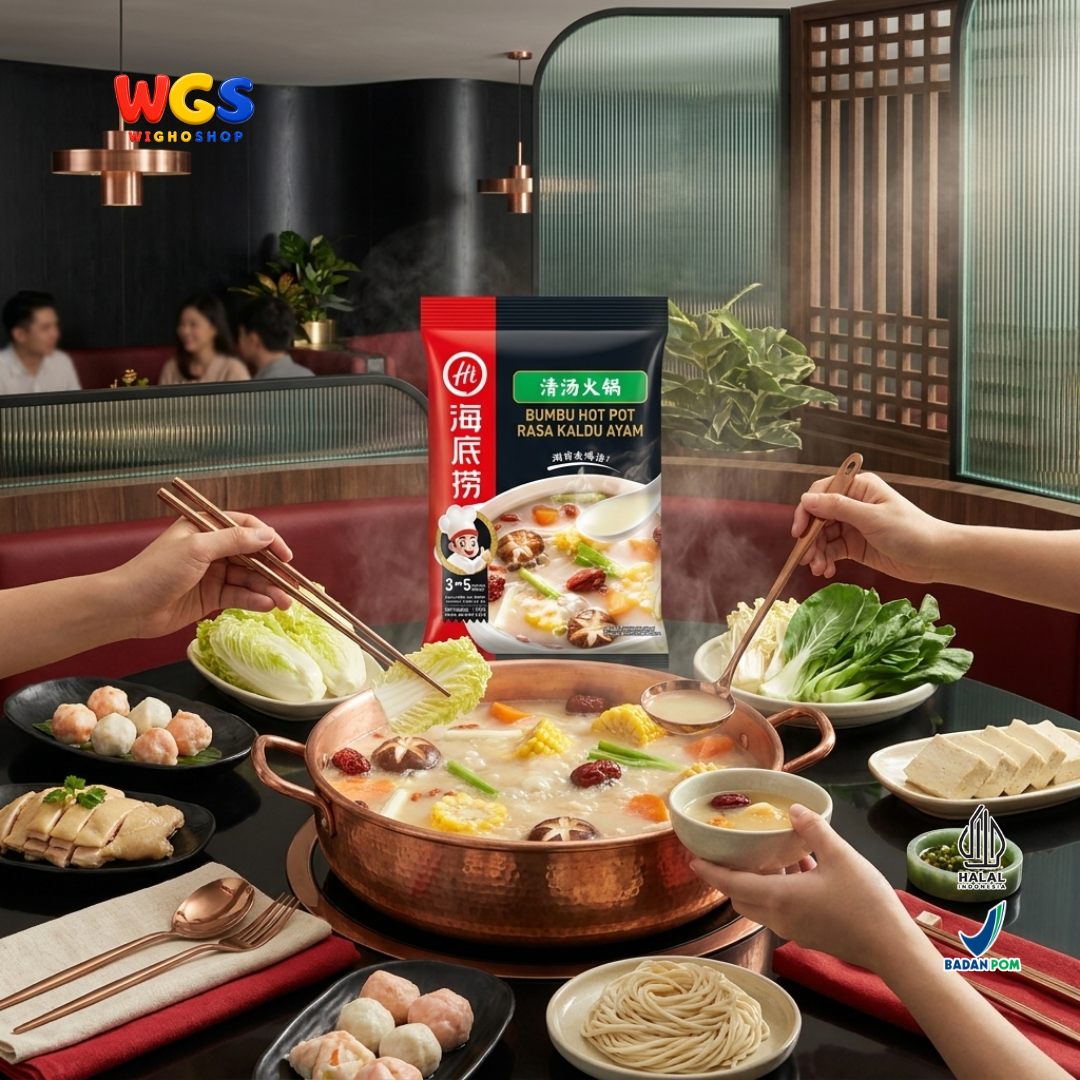 Haidilao Bumbu Hotpot Kaldu Ayam 110g - Soup Base Instan Shabu Shabu Sukiyaki Perencah Stimbot 3-5 Orang
