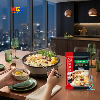 Haidilao Bumbu Hotpot Kaldu Ayam 110g - Soup Base Instan Shabu Shabu Sukiyaki Perencah Stimbot 3-5 Orang