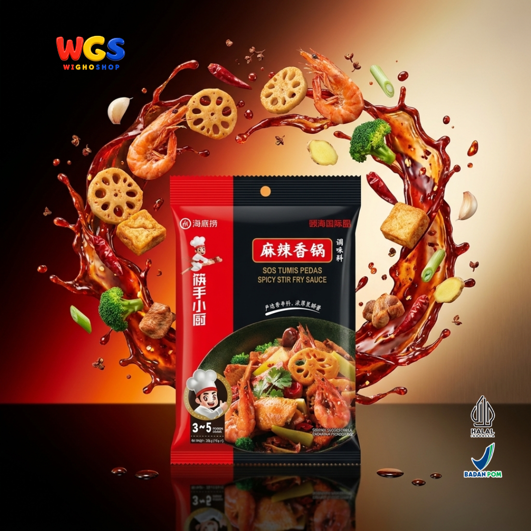 Haidilao Spicy Stir Fry Sauce 220g - Bumbu Mala Xiang Guo Tumis Pedas Dry Hotpot untuk 3-5 Orang