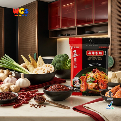 Haidilao Spicy Stir Fry Sauce 220g - Bumbu Mala Xiang Guo Tumis Pedas Dry Hotpot untuk 3-5 Orang