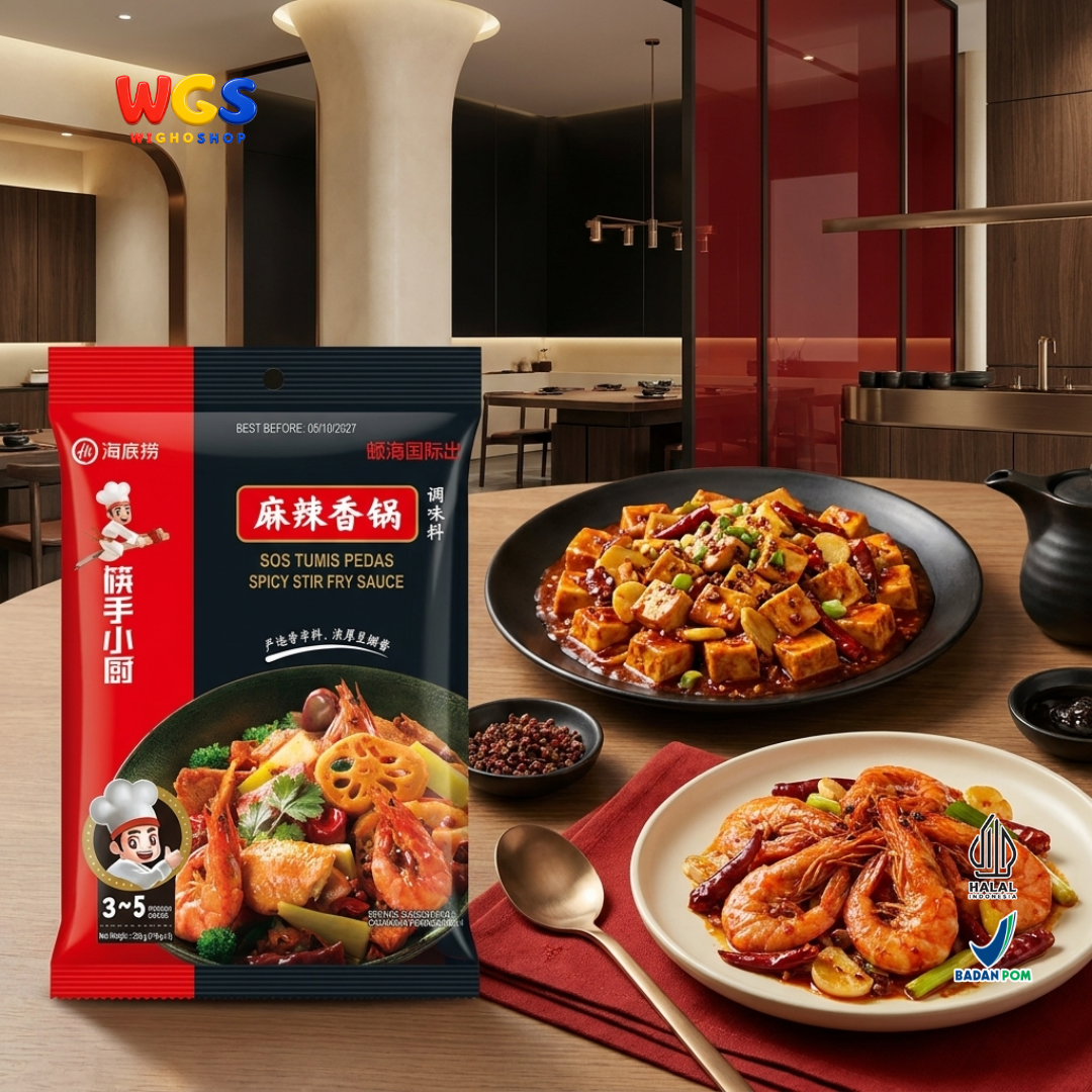 Haidilao Spicy Stir Fry Sauce 220g - Bumbu Mala Xiang Guo Tumis Pedas Dry Hotpot untuk 3-5 Orang