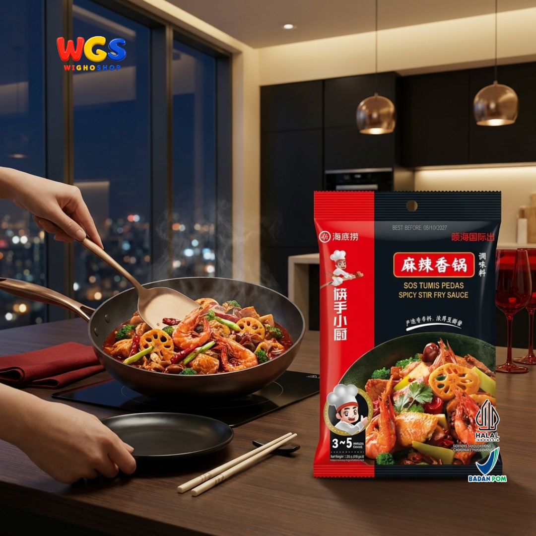 Haidilao Spicy Stir Fry Sauce 220g - Bumbu Mala Xiang Guo Tumis Pedas Dry Hotpot untuk 3-5 Orang