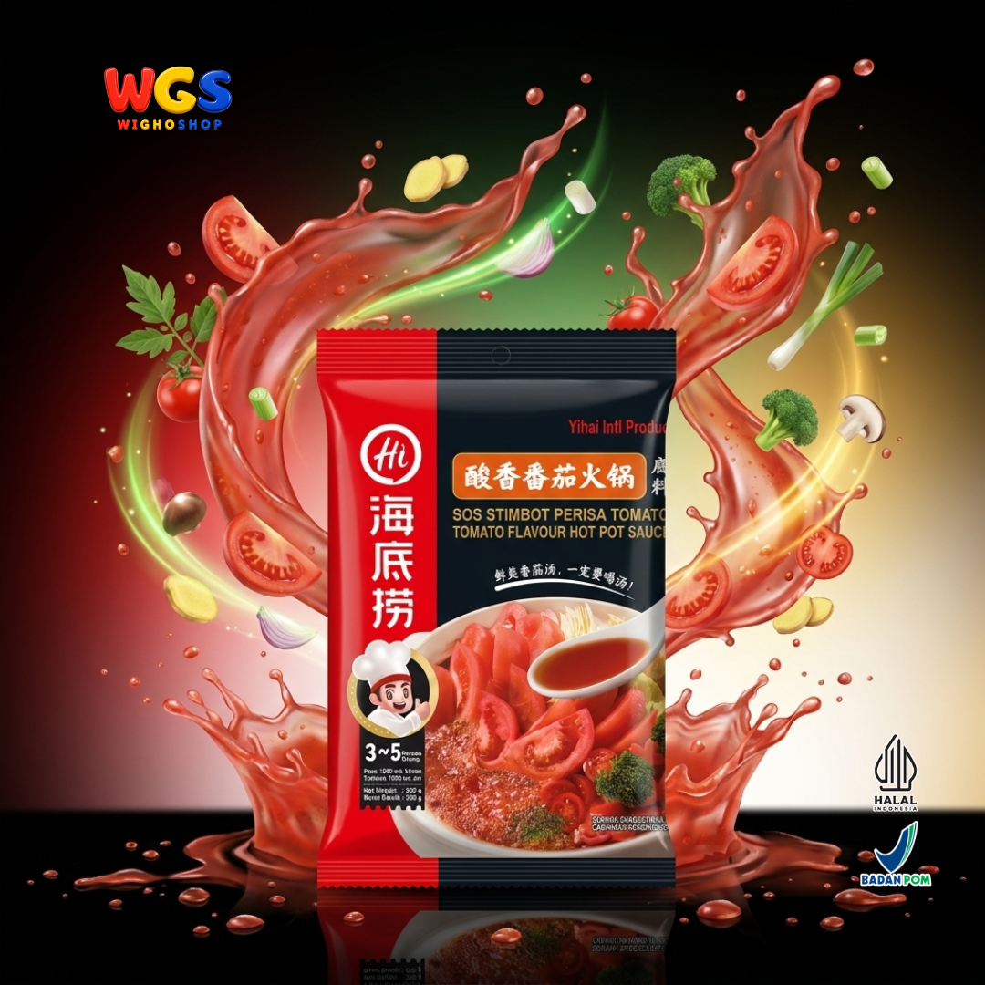 Haidilao Tomato Flavour Hot Pot Sauce 200g - Bumbu Kuah Tomat Instan Soup Base Shabu Shabu Suki Stimbot 3-5 Orang