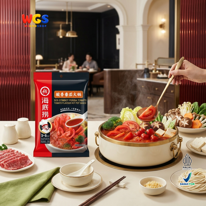 Haidilao Tomato Flavour Hot Pot Sauce 200g - Bumbu Kuah Tomat Instan Soup Base Shabu Shabu Suki Stimbot 3-5 Orang