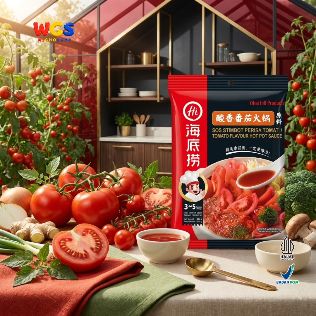 Haidilao Tomato Flavour Hot Pot Sauce 200g - Bumbu Kuah Tomat Instan Soup Base Shabu Shabu Suki Stimbot 3-5 Orang