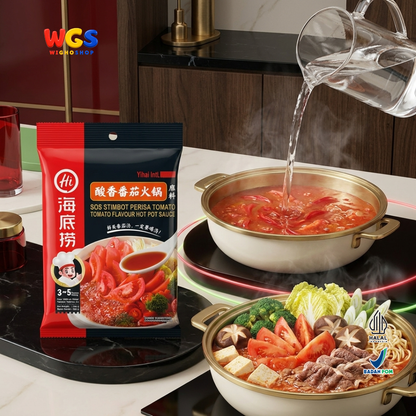 Haidilao Tomato Flavour Hot Pot Sauce 200g - Bumbu Kuah Tomat Instan Soup Base Shabu Shabu Suki Stimbot 3-5 Orang