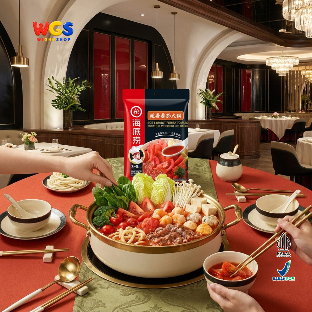Haidilao Tomato Flavour Hot Pot Sauce 200g - Bumbu Kuah Tomat Instan Soup Base Shabu Shabu Suki Stimbot 3-5 Orang
