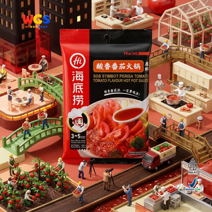 Haidilao Tomato Flavour Hot Pot Sauce 200g - Bumbu Kuah Tomat Instan Soup Base Shabu Shabu Suki Stimbot 3-5 Orang