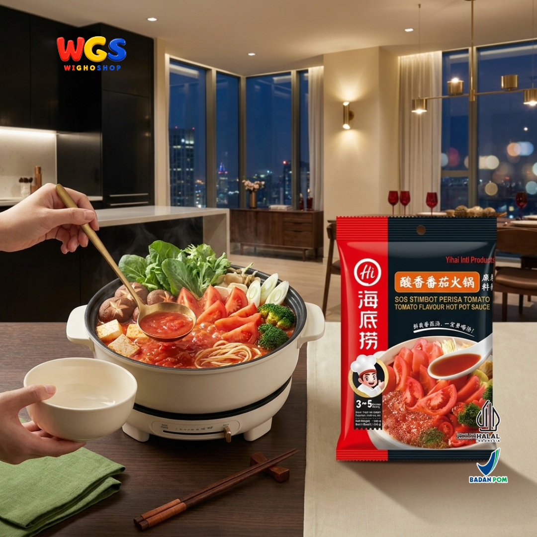 Haidilao Tomato Flavour Hot Pot Sauce 200g - Bumbu Kuah Tomat Instan Soup Base Shabu Shabu Suki Stimbot 3-5 Orang