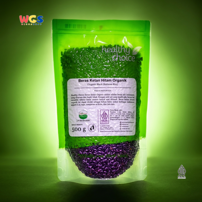 Healthy Choice Beras Ketan Hitam Organik 500g – Organic Black Glutinous Rice