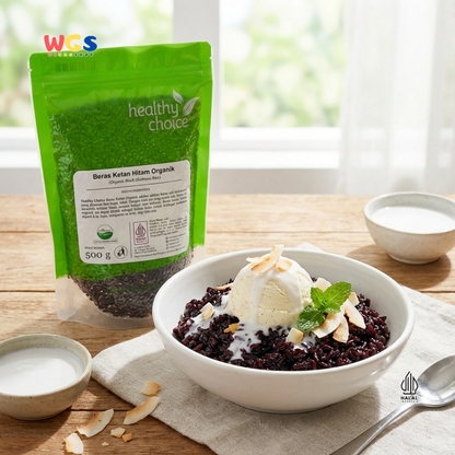 Healthy Choice Beras Ketan Hitam Organik 500g – Organic Black Glutinous Rice