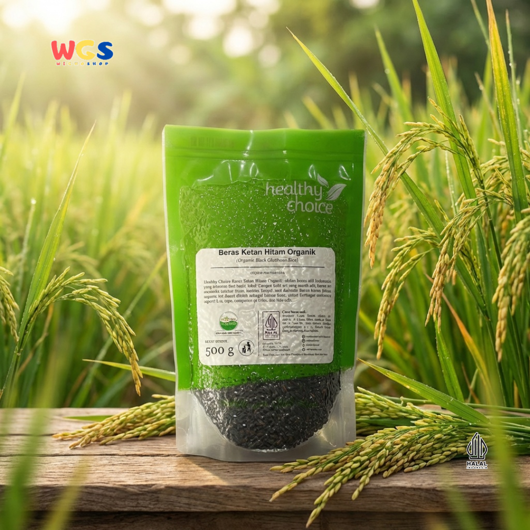 Healthy Choice Beras Ketan Hitam Organik 500g – Organic Black Glutinous Rice