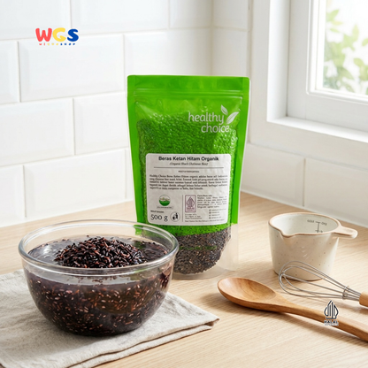 Healthy Choice Beras Ketan Hitam Organik 500g – Organic Black Glutinous Rice