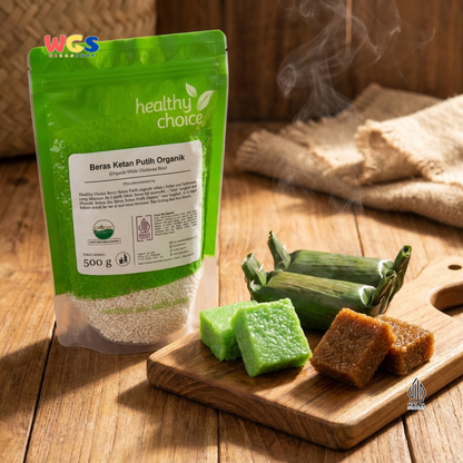 Healthy Choice Beras Ketan Putih Organik 500g – Organic White Glutinous Rice