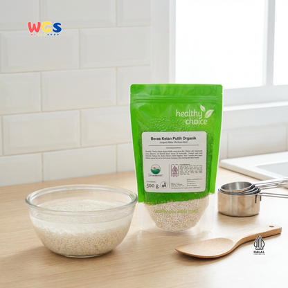 Healthy Choice Beras Ketan Putih Organik 500g – Organic White Glutinous Rice
