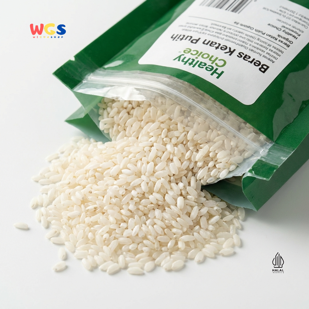 Healthy Choice Beras Ketan Putih Organik 500g – Organic White Glutinous Rice