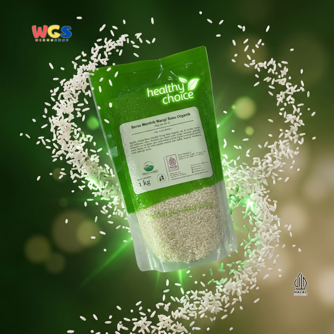 Healthy Choice Beras Mentik Wangi Susu Organik 1kg – Beras Pulen Premium