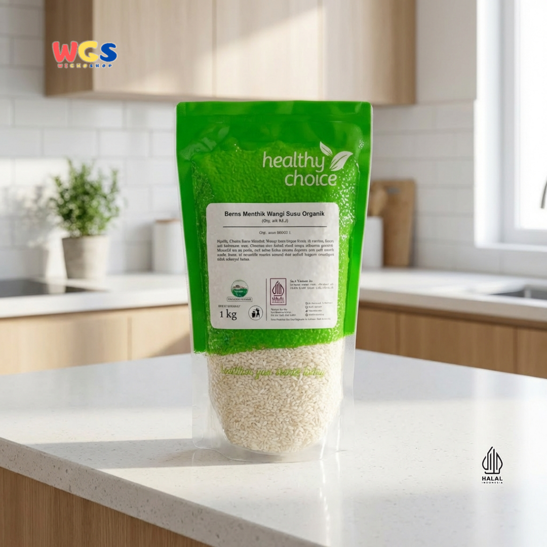 Healthy Choice Beras Mentik Wangi Susu Organik 1kg – Beras Pulen Premium