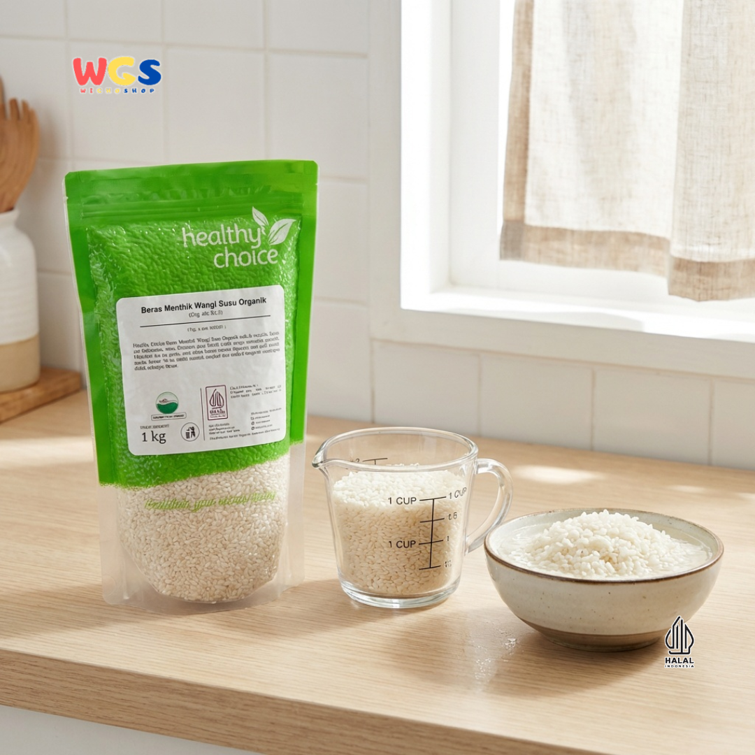 Healthy Choice Beras Mentik Wangi Susu Organik 1kg – Beras Pulen Premium