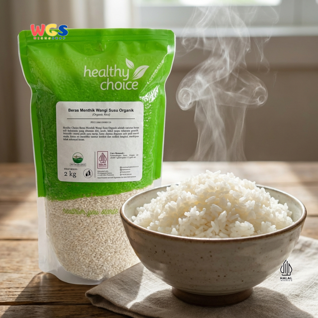 Healthy Choice Beras Mentik Wangi Susu Organik 2kg – Beras Pulen Premium