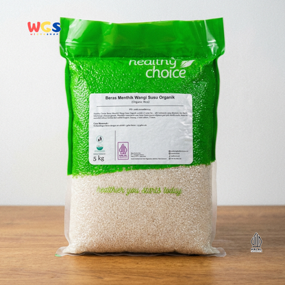 Healthy Choice Beras Mentik Wangi Susu Organik 5kg – Beras Premium Pulen