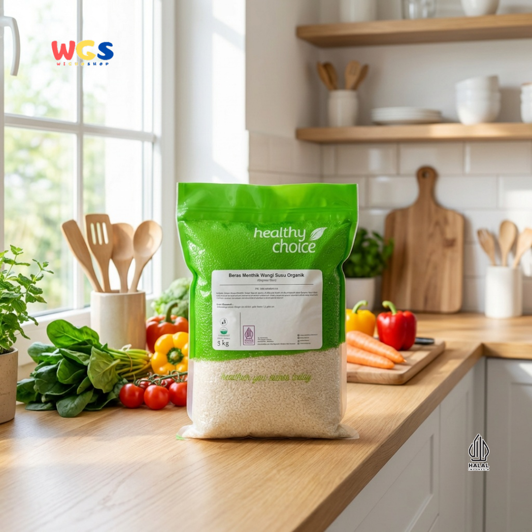 Healthy Choice Beras Mentik Wangi Susu Organik 5kg – Beras Premium Pulen