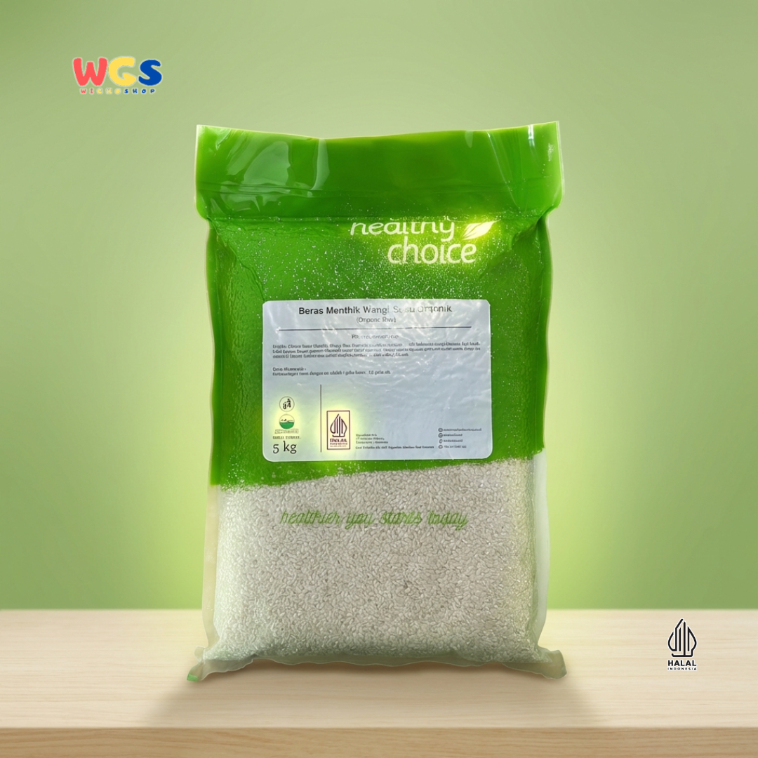 Healthy Choice Beras Mentik Wangi Susu Organik 5kg – Beras Premium Pulen