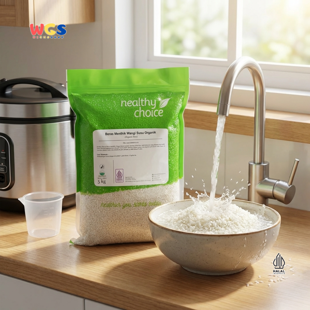 Healthy Choice Beras Mentik Wangi Susu Organik 5kg – Beras Premium Pulen