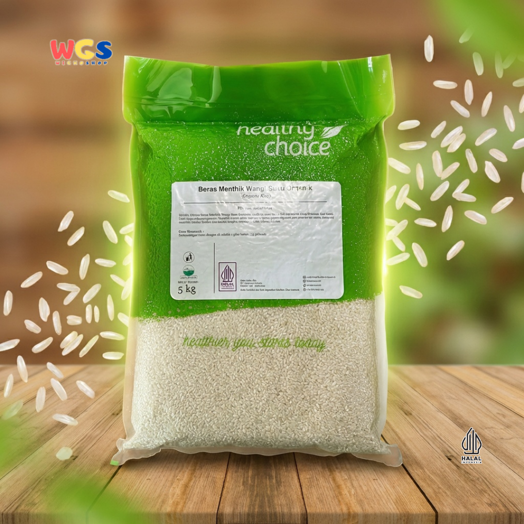 Healthy Choice Beras Mentik Wangi Susu Organik 5kg – Beras Premium Pulen