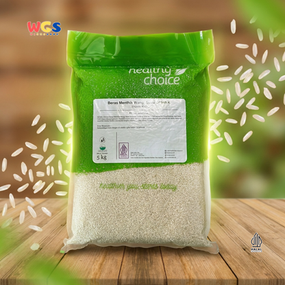 Healthy Choice Beras Mentik Wangi Susu Organik 5kg – Beras Premium Pulen