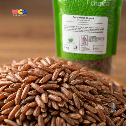Healthy Choice Beras Merah Organik 1kg - Organic Red Rice Beras Sehat Halal untuk Diet