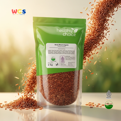 Healthy Choice Beras Merah Organik 2kg - Organic Red Rice Indonesia untuk Nasi Sehat