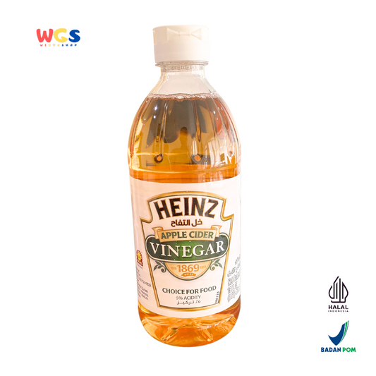 Heinz Apple Cider Vinegar 473ml - Cuka Apel Murni untuk Kesehatan, Kuliner, dan Perawatan Alami