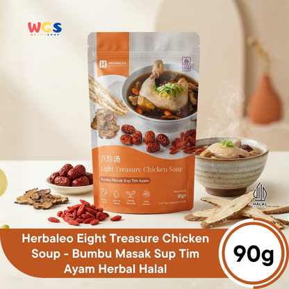 Herbaleo Eight Treasure Chicken Soup 90g - Bumbu Masak Sup Tim Ayam Herbal Halal