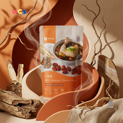 Herbaleo Eight Treasure Chicken Soup 90g - Bumbu Masak Sup Tim Ayam Herbal Halal
