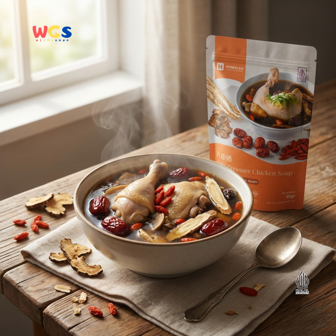 Herbaleo Eight Treasure Chicken Soup 90g - Bumbu Masak Sup Tim Ayam Herbal Halal