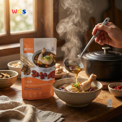 Herbaleo Eight Treasure Chicken Soup 90g - Bumbu Masak Sup Tim Ayam Herbal Halal