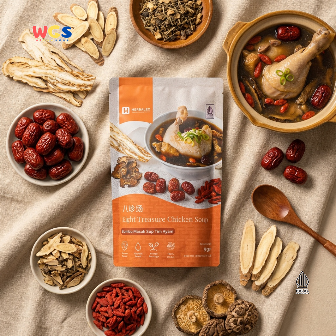 Herbaleo Eight Treasure Chicken Soup 90g - Bumbu Masak Sup Tim Ayam Herbal Halal