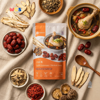 Herbaleo Eight Treasure Chicken Soup 90g - Bumbu Masak Sup Tim Ayam Herbal Halal