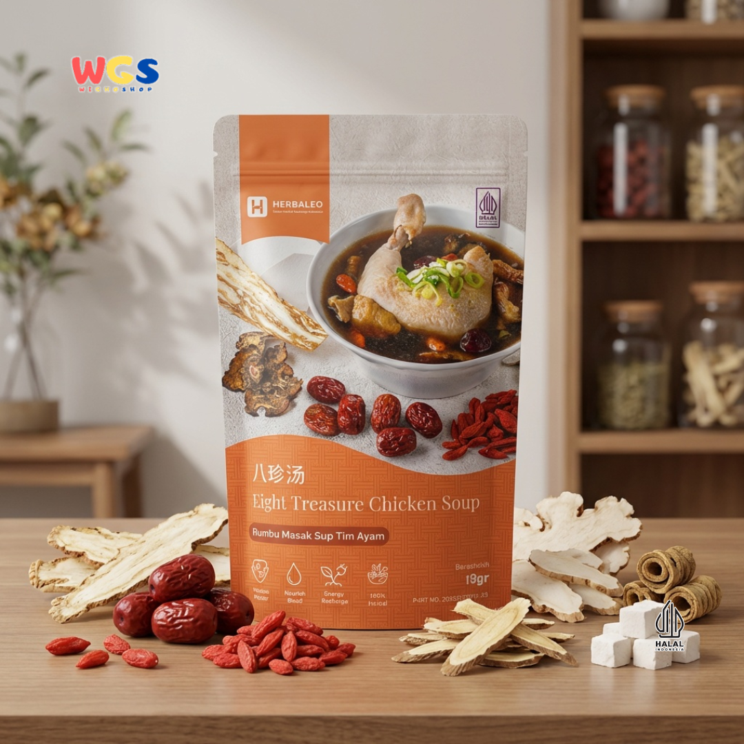 Herbaleo Eight Treasure Chicken Soup 90g - Bumbu Masak Sup Tim Ayam Herbal Halal