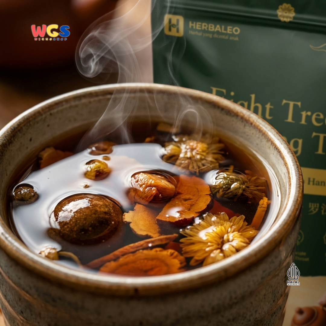 Herbaleo Eight Treasure Liang Tea with Luo Han Guo 125g - Teh Herbal Sugar Free Halal