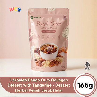Herbaleo Peach Gum Collagen Dessert With Tangerine 165g - Dessert Herbal Halal