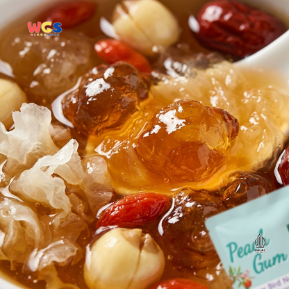 Herbaleo Peach Gum Snow Bird Nest Herbal Dessert 125g - Dessert Herbal Halal Siap Masak