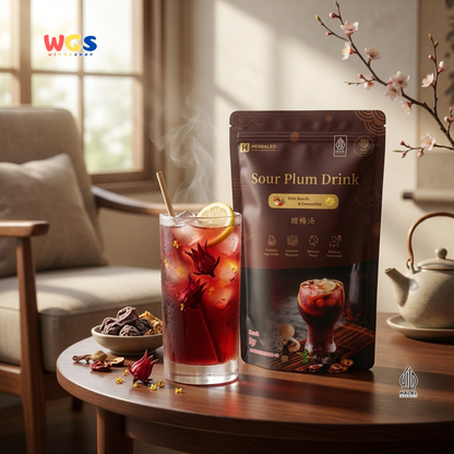 Herbaleo Sour Plum Drink with Roselle & Osmanthus 250g - Minuman Herbal Halal